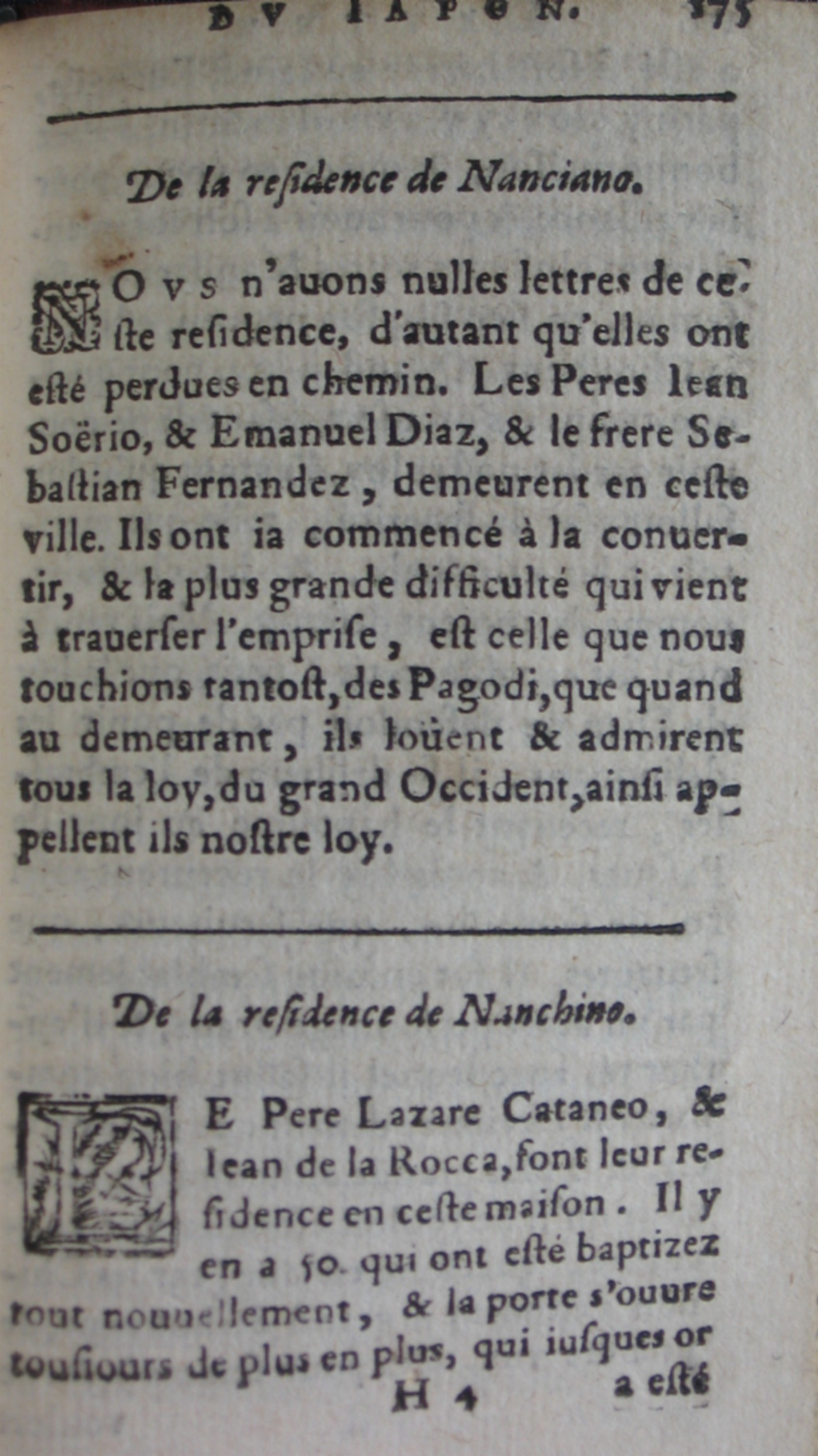 p. 175- De la residence de Nanciano. De la residence de Nanchino. JPG