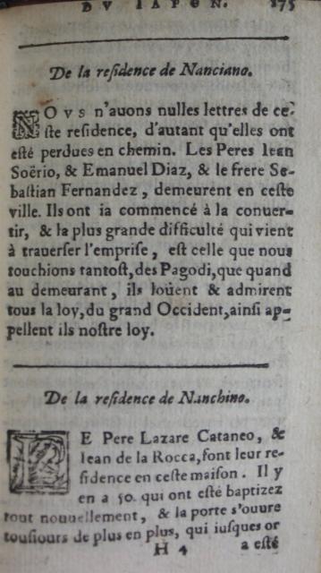 p. 175- De la residence de Nanciano. De la residence de Nanchino. JPG