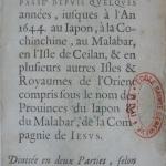 Relation de ce qui s'est passé depuis quelques années, jusques à l'An 1644