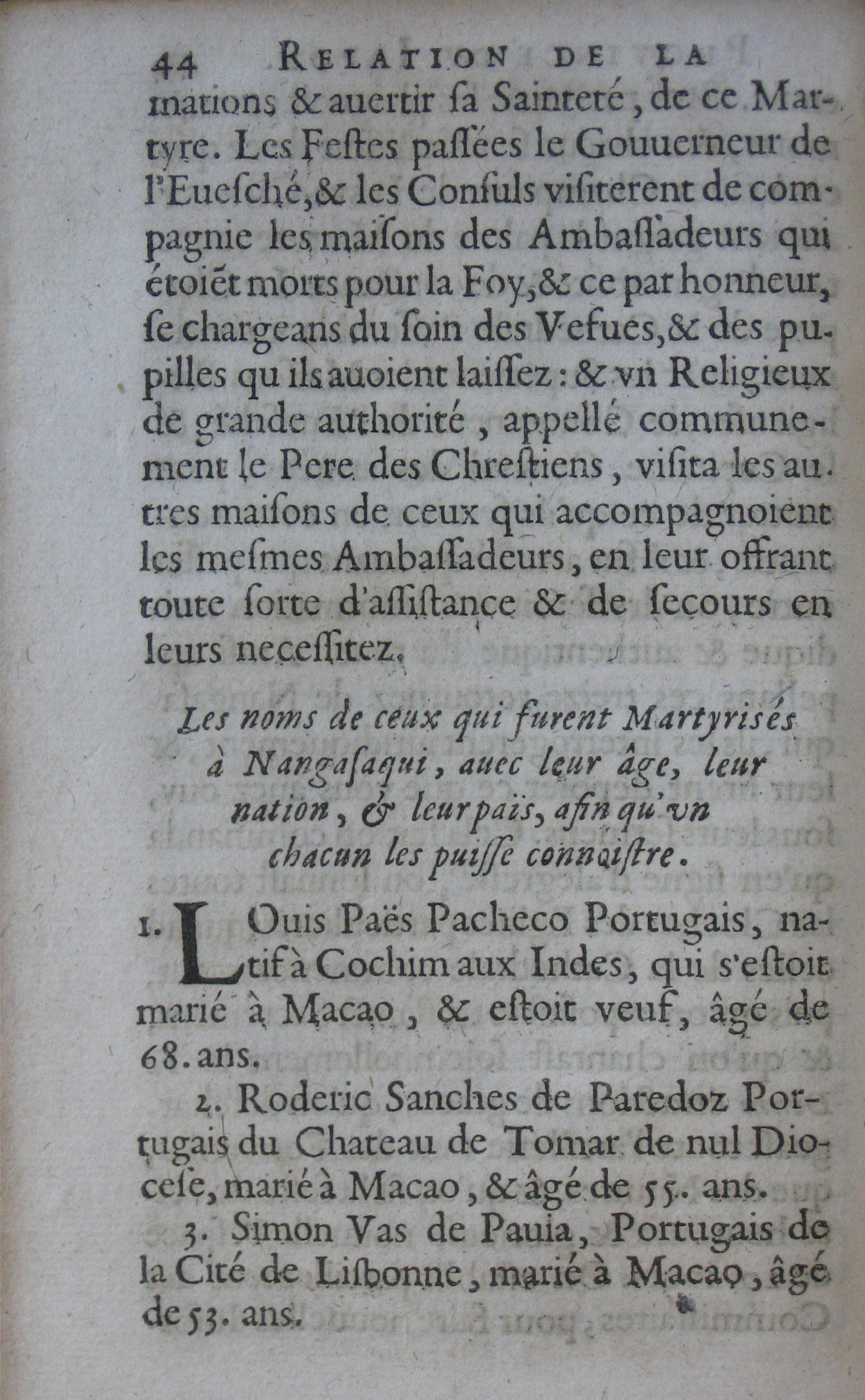 p. 44- Les noms de ceux qui furent Martyrisés à Nangasaqui.jpg