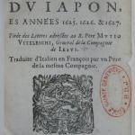 Histoire de ce qui s'est passé au Royaume du Japon es années 1625. 1626. & 1627.