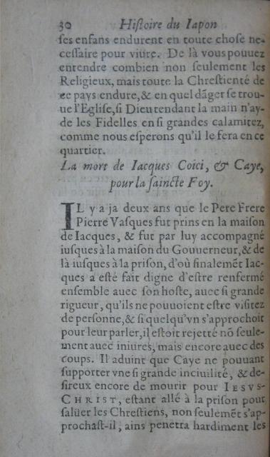 p. 30- La mort de Jacques Coici, & Caye, pour la saincte Foy.JPG