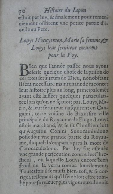 p. 70- Louys Hocuyemon, Marie sa femme & Louys leur serviteur meurent pour la Foy.JPG