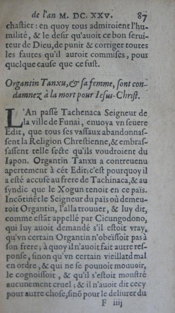 p. 87- Organtin Tanxu, & sa femme, sont condamnez à la mort pour Jesus-Christ.JPG