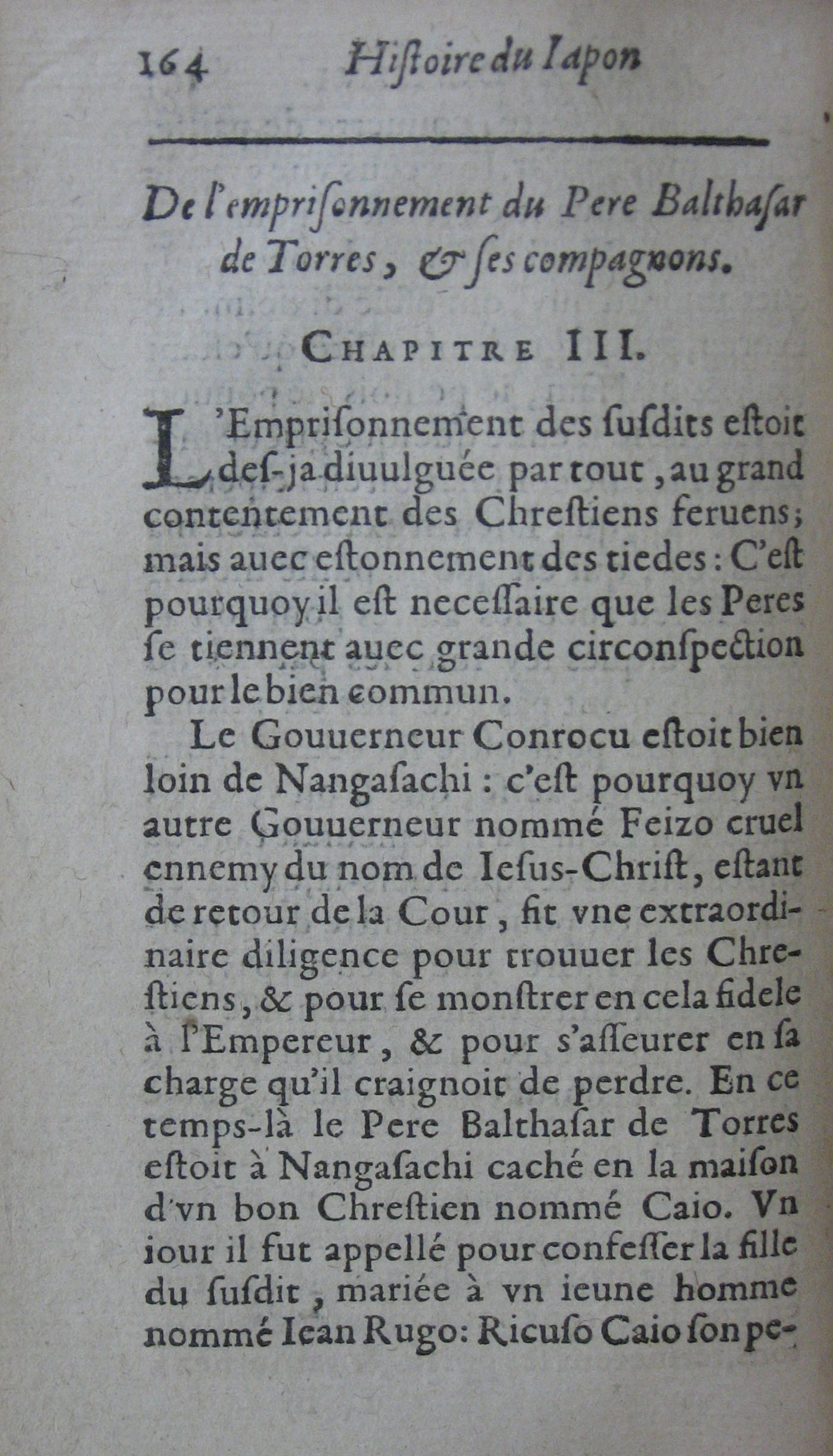 p. 164- De l'emprisonnem-ent du Pere Blathasar de Torres, & ses compagnons..JPG