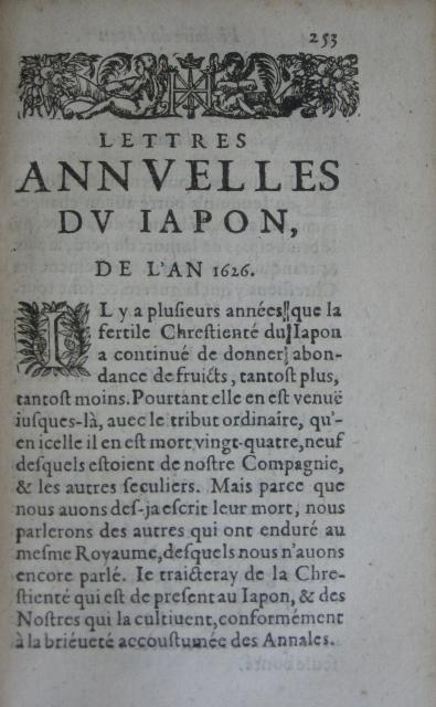 p. 253- LETTRES ANNUELLES DU JAPON, DE L'AN 1626..JPG