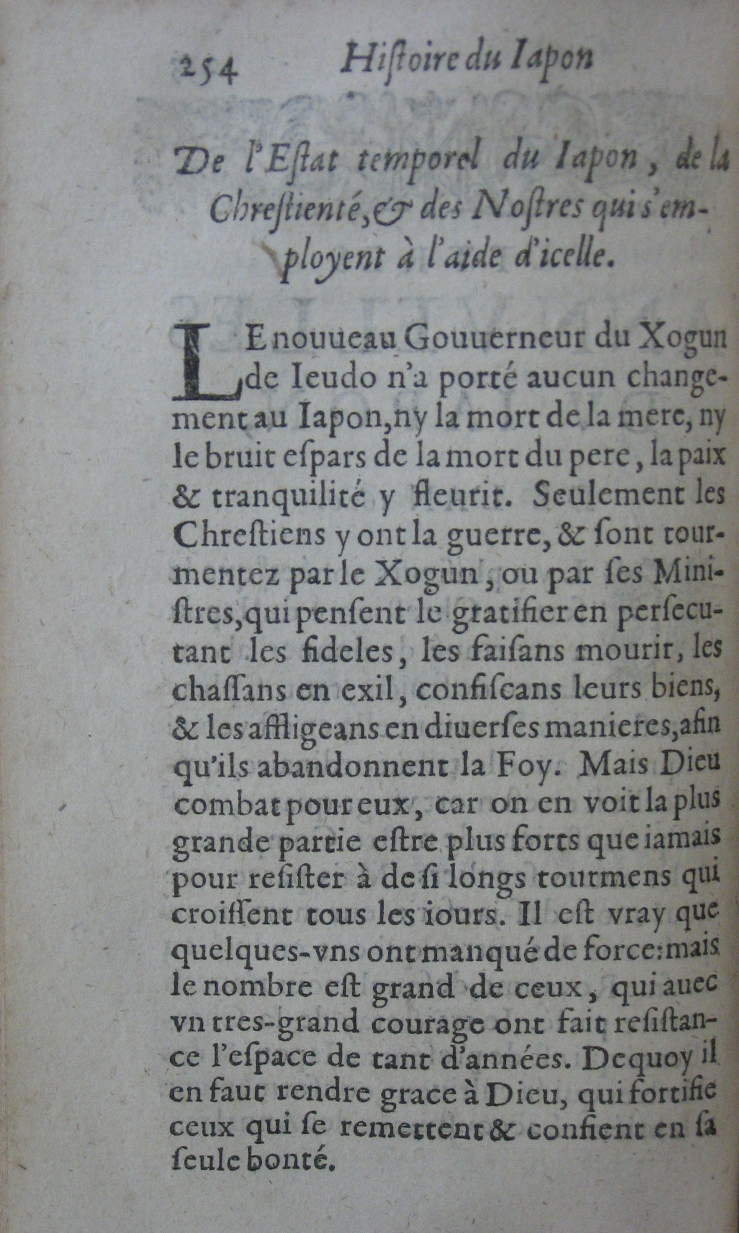 p. 254- De l'Estat temporel du Japon, de la Chrestienté, & des Nostres qui s'employent à l'aide d'icelle..JPG