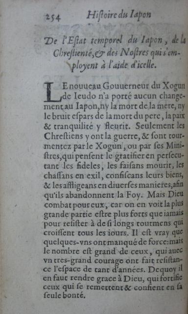 p. 254- De l'Estat temporel du Japon, de la Chrestienté, & des Nostres qui s'employent à l'aide d'icelle..JPG