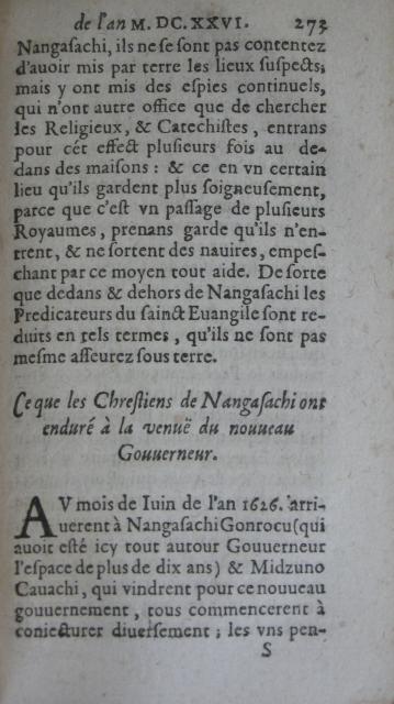 p. 273- Ce que les Chrestiens ont enduré à la venuë du nouveau Gouverneur.JPG