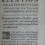 p. 341- RELATION DE LA PERSECUTION SOULEVEE EN TACACU CONTRE LA SAINCTE FOY, EN L'AN 1627..JPG