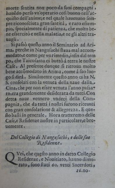 p. 9- Del Collegio di Nangasachi, e delle sue Residenze.JPG