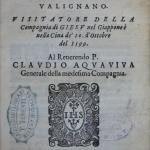 Lettera del P. Alessandro Valignano visitatore della Compagnia di Giesù nel Giappone è nella Cina de'10. d'Ottobre del 1599.