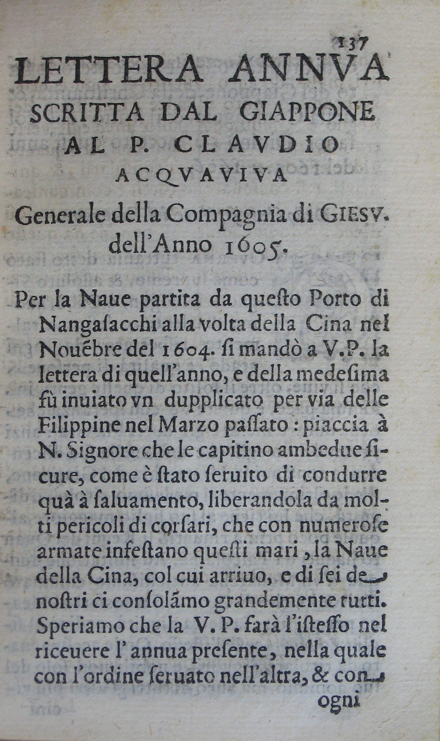 p. 137- Lettera annua scritta dal Giappone... dell'Anno 1605.JPG