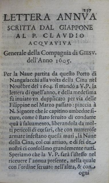 p. 137- Lettera annua scritta dal Giappone... dell'Anno 1605.JPG