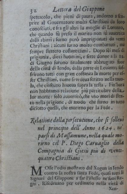 p. 32- Relatione della persecutione, che si sollevò nel principo dell'Anno 1624....JPG