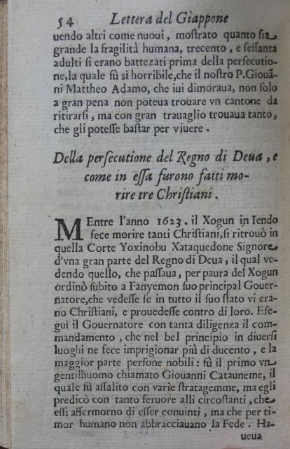 p. 54- Della persecutione del Regno di Deua, e come in essa furono fatti morire tre Christiani.JPG