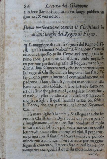 p. 86- Della persecutione contre li Christiani in alcunt luoghi del Regno di Figen.JPG