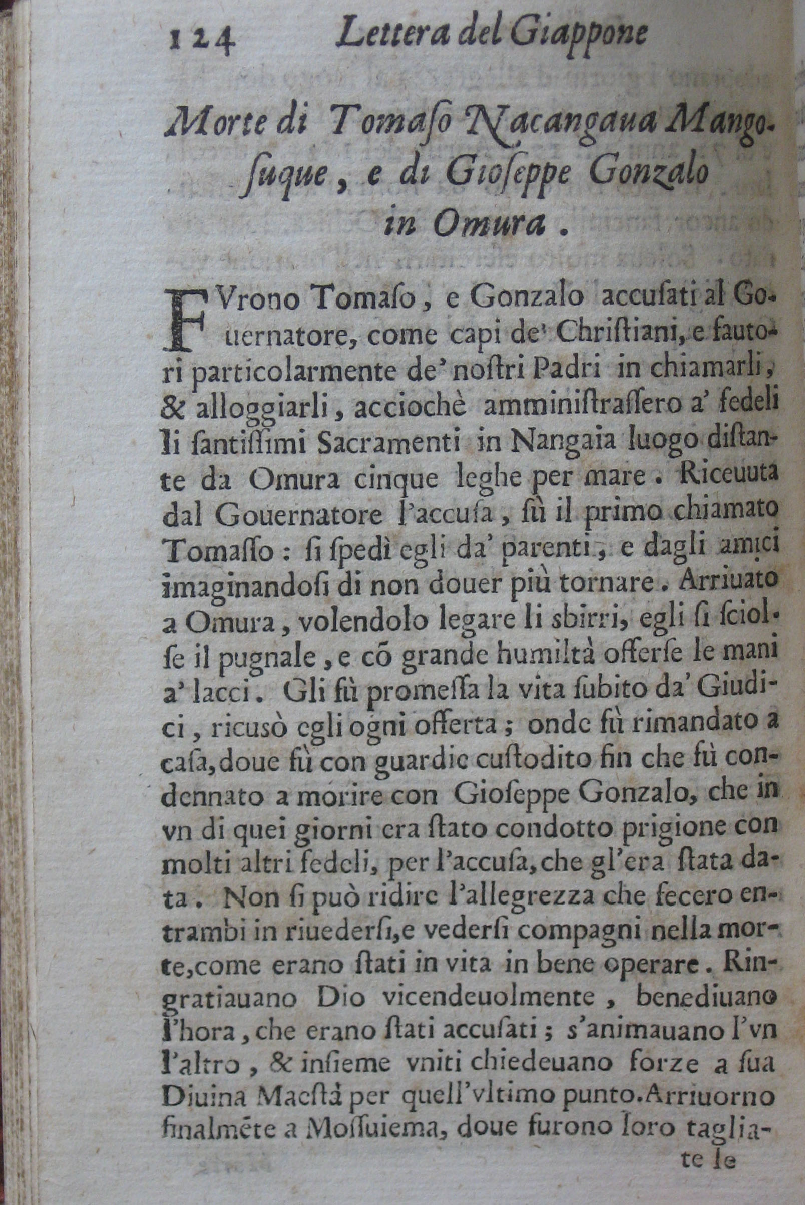 p. 124- Morte di Tomaso Nacangaua Mongosuque, e di Gioseppe Gonzalo in Omura.JPG