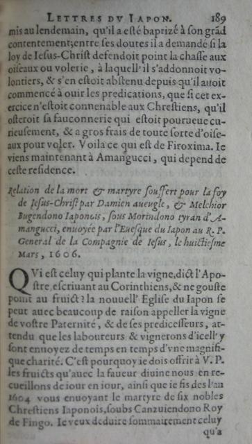 p. 189- Relation de la mort & martyre souffert pour la foy de Jesus-Christ....JPG