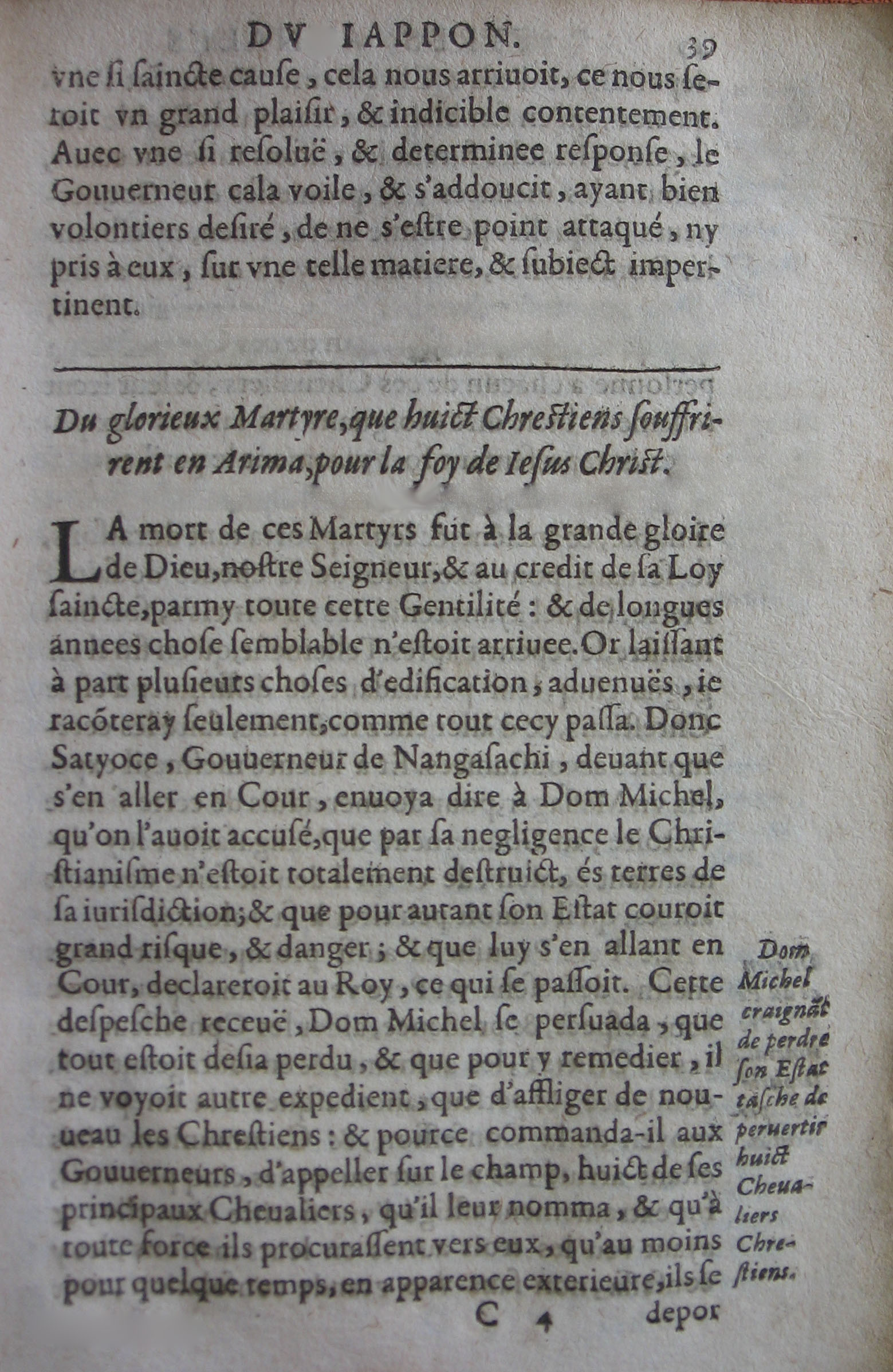 p. 39- Du glorieux Martyre, que huict Chrestiens souffrirent en Arima, pour la foy de Jesus-Christ.JPG