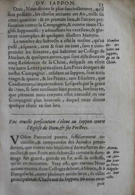 p. 75- Une cruelle persecution s'eleve au Jappon contre l'Eglise de Dieu, & ses Prestres.JPG