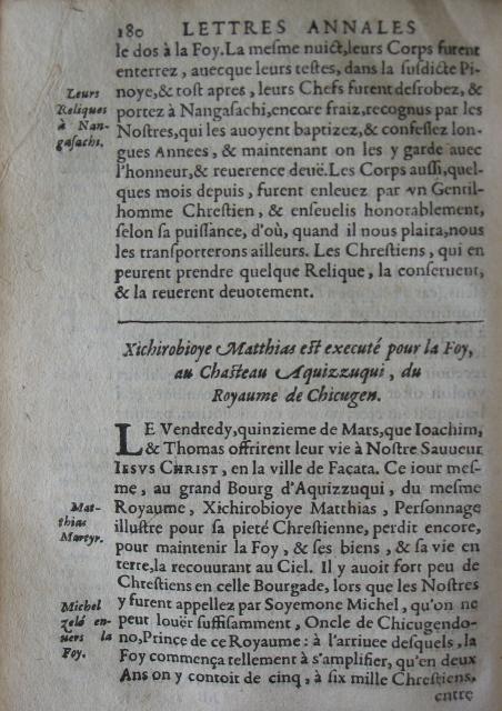 p. 180- Xichirobioye Matthias est executé pour la Foy, au Chasteau Aquizzuqui, du Royaume de Chicugen.JPG