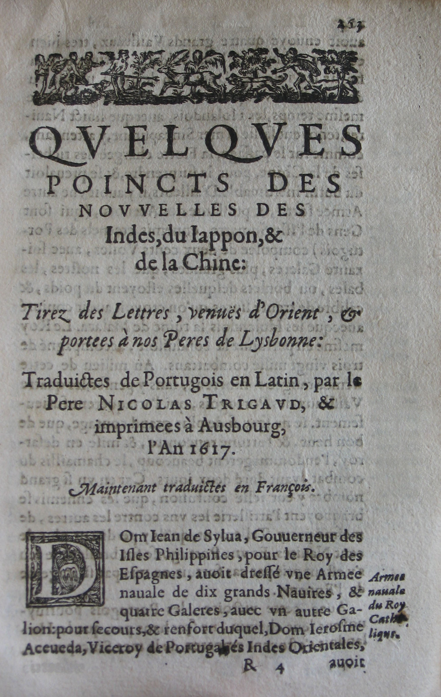 p. 263- QUELQUES POINCTS DES NOUVELLES DES INDES, DU JAPPON, & DE LA CHINE: .JPG