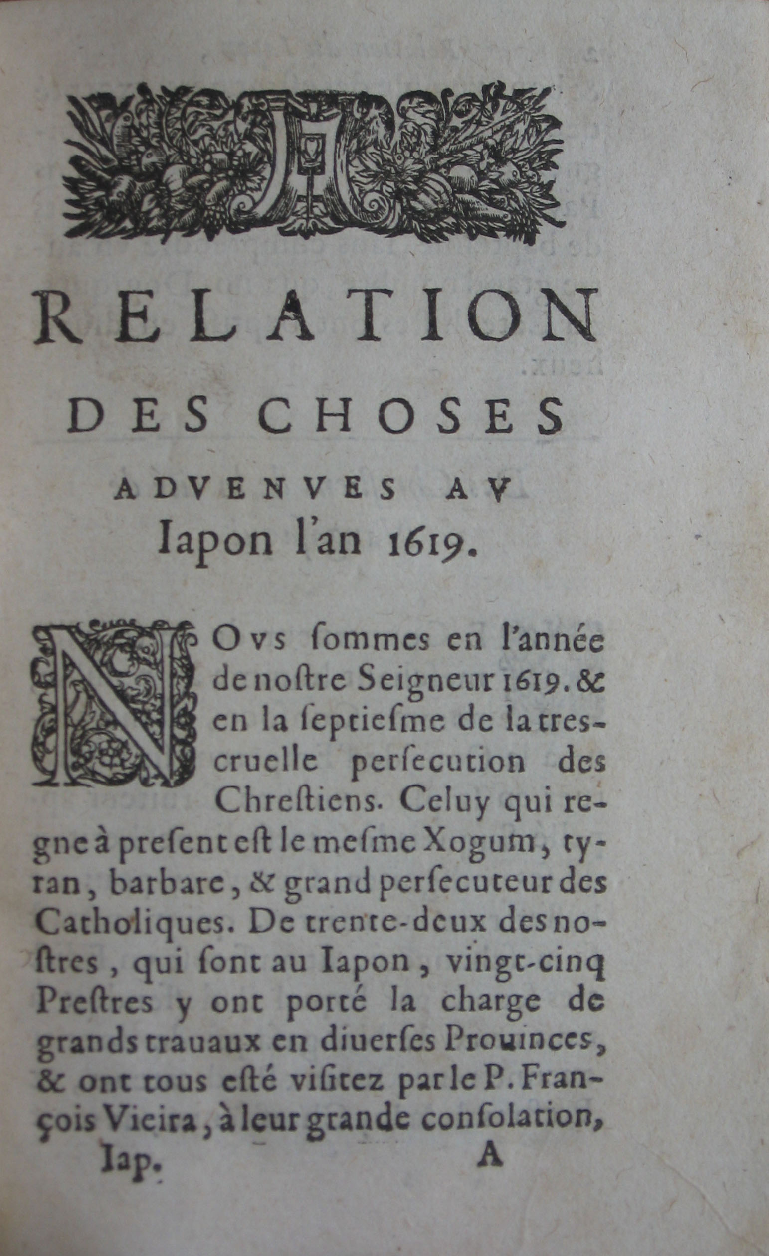 p. 1- RELATION DES CHOSES ADVENUES AU JAPON L'AN 1619.JPG