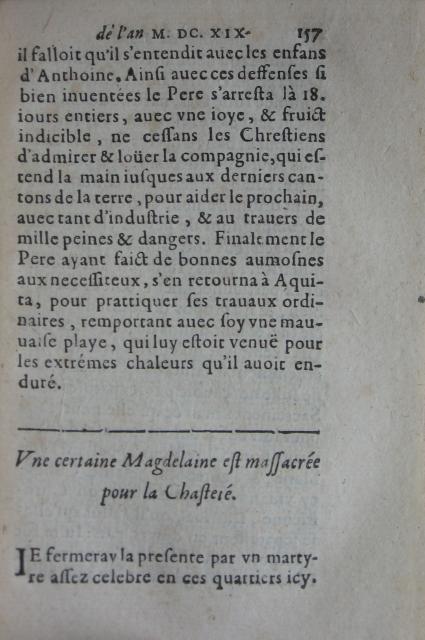 p. 157- Une certaine Magdelaine est massacrée pour la Chasteté.JPG