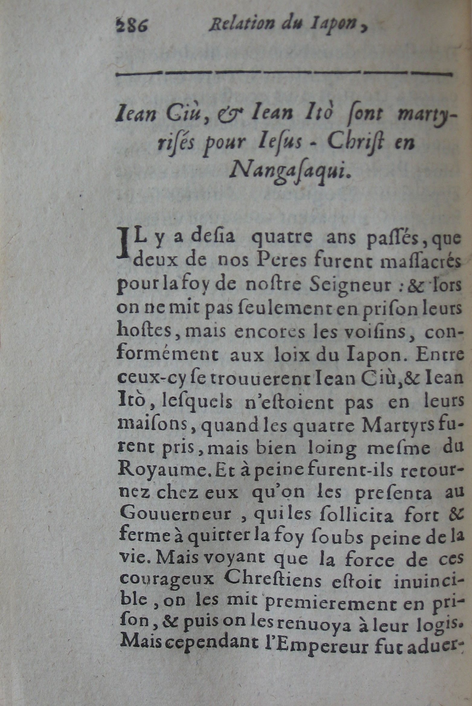 p. 286- Jean Giù, & Jean Itò sont martyrisés pour Jesus-Christ en Nangasaqui.JPG