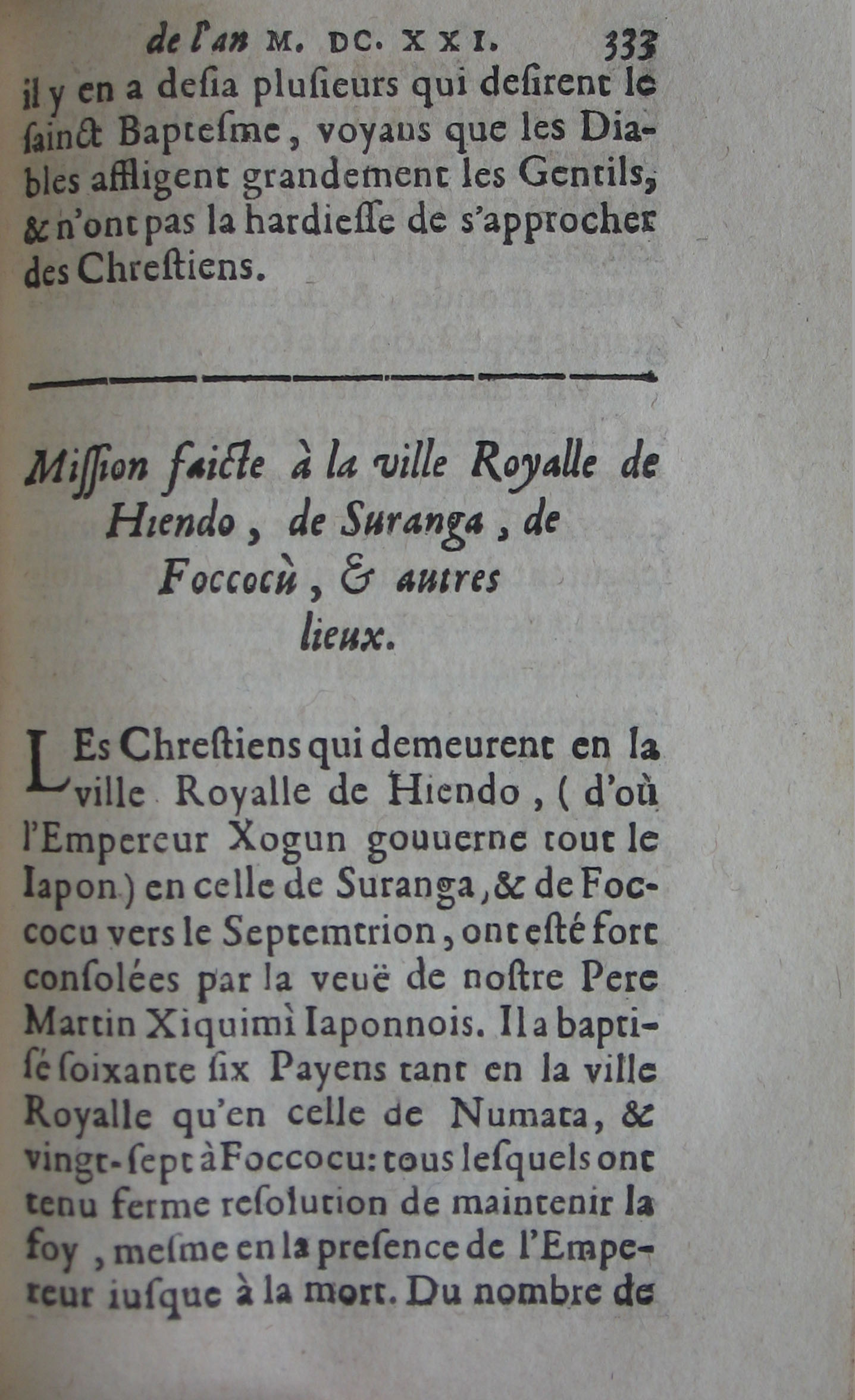 p. 333- Mission faicte à la ville Royalle de Hiendo, de Suranga, de Foccocù, & autres lieux.JPG