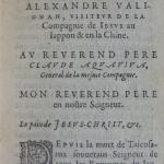 p. 57- LETTRES DU PERE ALEXANDRE VALIGNAN, VISITEUR DE LA Compagnie de JESUS au Jappon & en la Chine.JPG