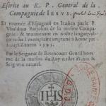 Lettre du Japon des annees 1591 et 1592 Escrite au R. P. General de la Compagnie Jesus.