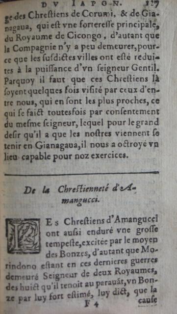 p. 127- De la Chrestienté d'Amangucci