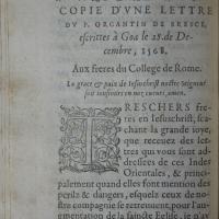 p. 8- Copie d'une lettre du P. Organtin de Bresce escrittes à Goa le 28. de Decembre, 1568.JPG